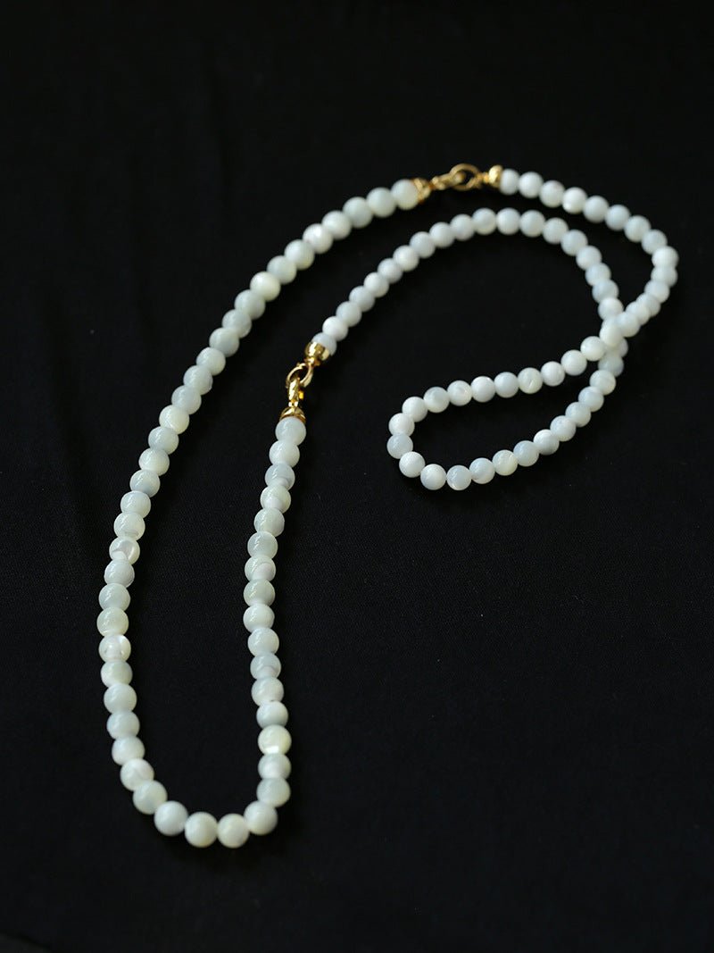 White Mother of Pearls Bead Necklace - floysun