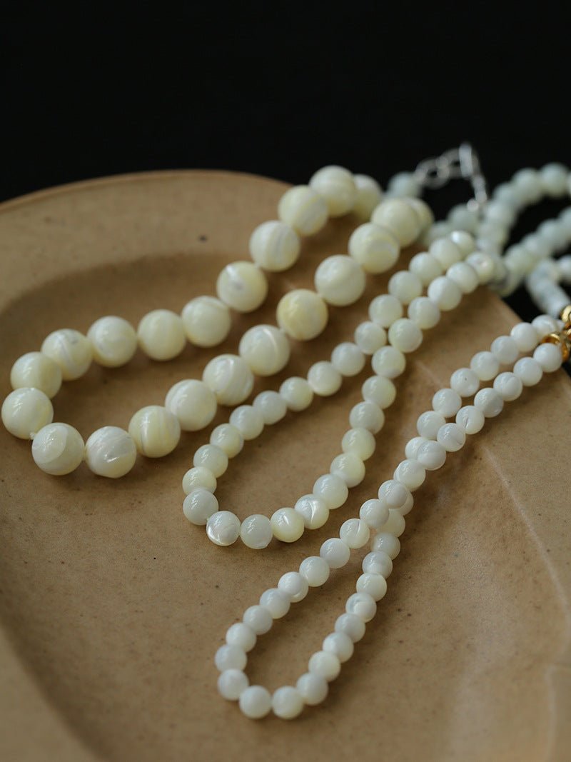 White Mother of Pearls Bead Necklace - floysun
