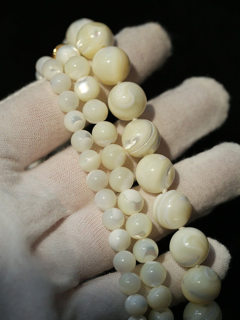 White Mother of Pearls Bead Necklace - floysun