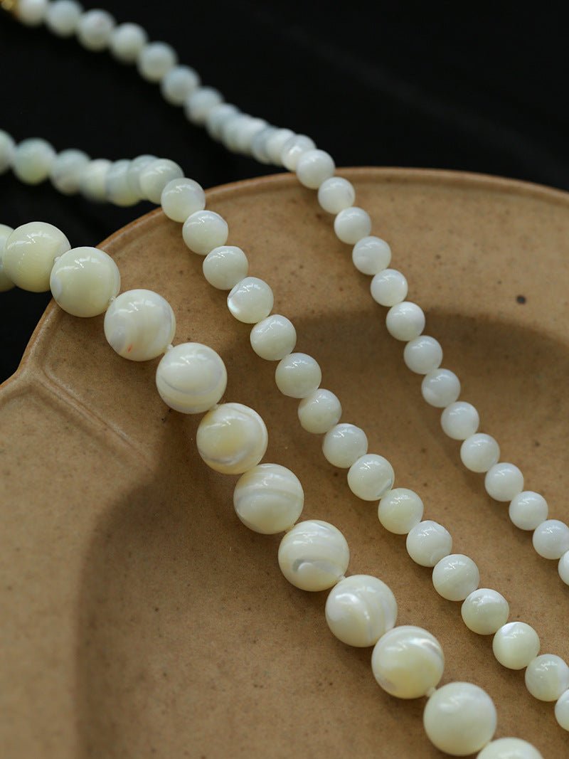 White Mother of Pearls Bead Necklace - floysun