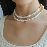 White Mother of Pearls Bead Necklace - floysun