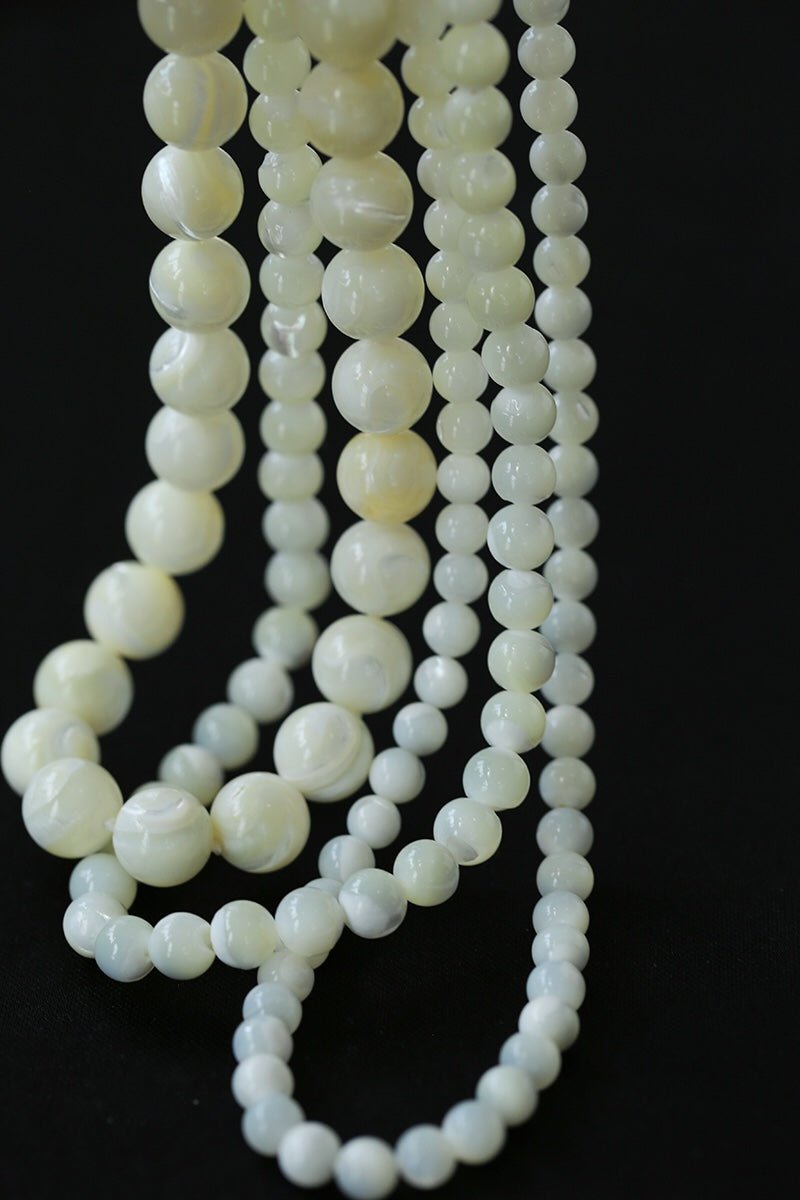 White Mother of Pearls Bead Necklace - floysun