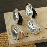Wrapped Multi - Layer Round Ring Black Agate Earrings Pearl Earrings - floysun
