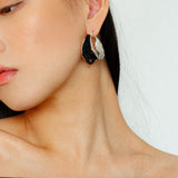 Wrapped Multi - Layer Round Ring Black Agate Earrings Pearl Earrings - floysun