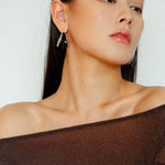 Wrapped Multi - Layer Round Ring Black Agate Earrings Pearl Earrings - floysun