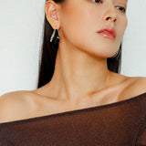 Wrapped Multi - Layer Round Ring Black Agate Earrings Pearl Earrings - floysun