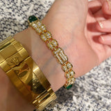 Emerald Sugar-Tower T-Cut Pavé Bracelet