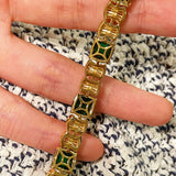 Emerald Sugar-Tower T-Cut Pavé Bracelet