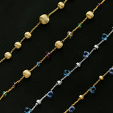 Italian Brushed Gold Bead & Swarovski Crystal Bracelet
