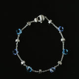 Italian Brushed Gold Bead & Swarovski Crystal Bracelet