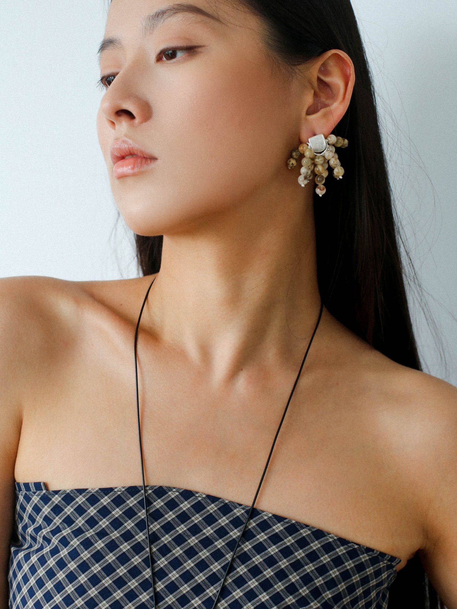 Zebra Stone Tassel Earrings - floysun