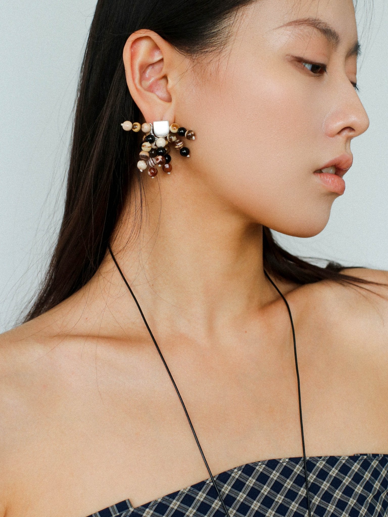 Zebra Stone Tassel Earrings - floysun