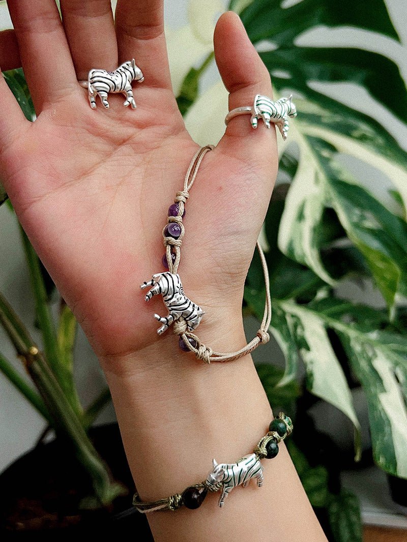 Zebra Woven Bracelet - floysun