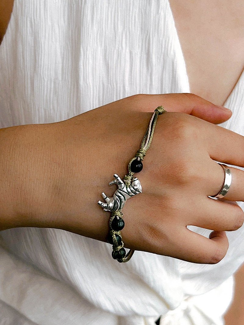 Zebra Woven Bracelet - floysun