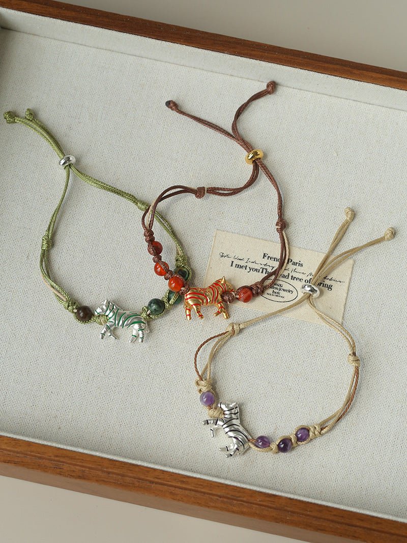 Zebra Woven Bracelet - floysun