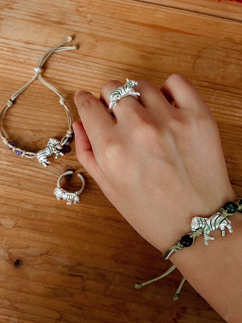Zebra Woven Bracelet - floysun