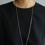 925 Silver Chain Double Y Long Necklace - floysun