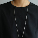 925 Silver Chain Double Y Long Necklace - floysun
