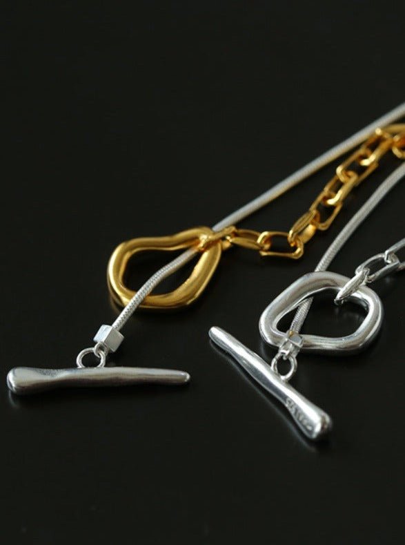925 Silver Chain Double Y Long Necklace - floysun
