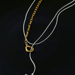 925 Silver Chain Double Y Long Necklace - floysun