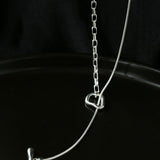 925 Silver Chain Double Y Long Necklace - floysun