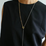 925 Silver Chain Double Y Long Necklace - floysun