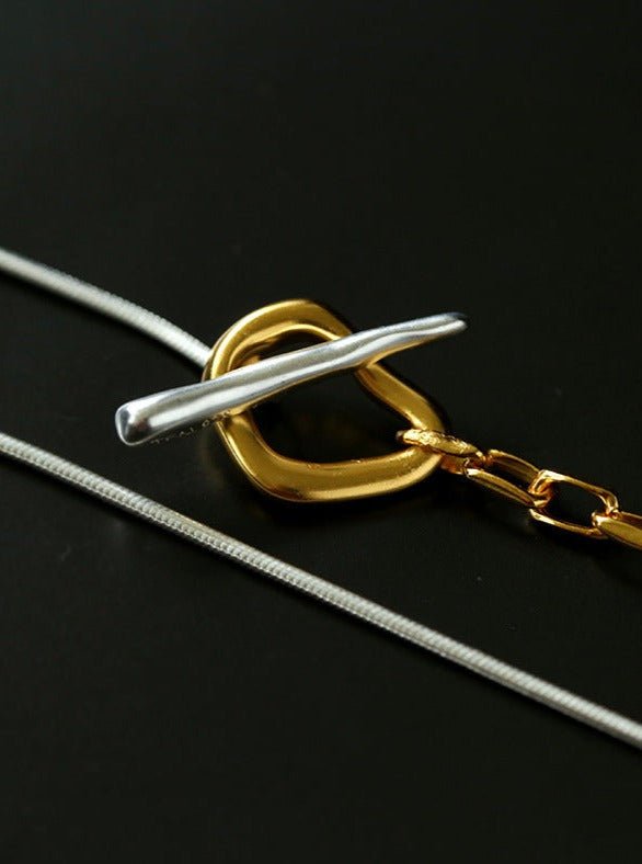 925 Silver Chain Double Y Long Necklace - floysun