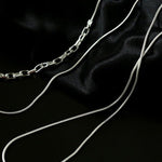 925 Silver Chain Double Y Long Necklace - floysun