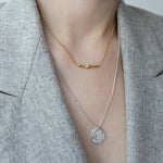 925 Sterling Silve Metal Toothpick Necklace - floysun