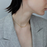 925 Sterling Silve Metal Toothpick Necklace - floysun