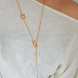 925 Sterling Silver Pig Nose Long Sweater Necklace - floysun