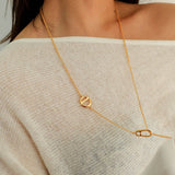 925 Sterling Silver Pig Nose Long Sweater Necklace - floysun