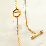 925 Sterling Silver Pig Nose Long Sweater Necklace - floysun