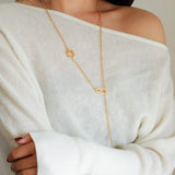 925 Sterling Silver Pig Nose Long Sweater Necklace - floysun
