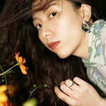 Abstract Wave Texture Statement Earrings - floysun