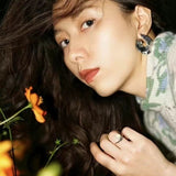 Abstract Wave Texture Statement Earrings - floysun
