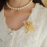 Antique Money Tree Pearl Brooch - floysun