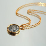 Antique Roman Silver Coin Necklace - floysun