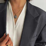 Antique Roman Silver Coin Necklace - floysun