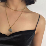 Antique Roman Silver Coin Necklace - floysun