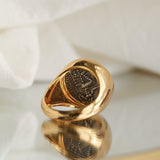 Antique Roman Silver Coin Ring - floysun