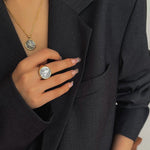Antique Roman Silver Coin Ring - floysun