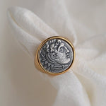 Antique Roman Silver Coin Ring - floysun