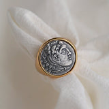 Antique Roman Silver Coin Ring - floysun