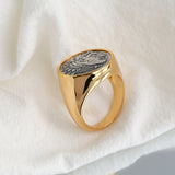 Antique Roman Silver Coin Ring - floysun