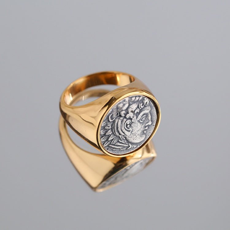 Antique Roman Silver Coin Ring - floysun