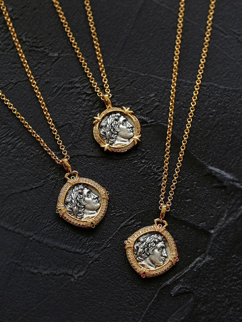 Apollo Silver Coin Necklace - floysun