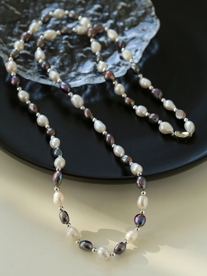Baroque Mixed Color Pearl Necklace - floysun