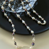 Baroque Mixed Color Pearl Necklace - floysun