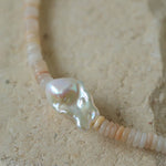 Baroque Pearl Blush Beaded Collar Necklace - floysun